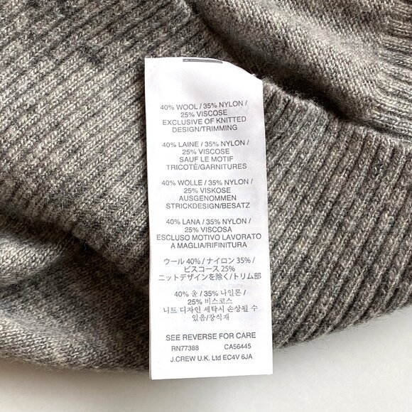 J.Crew Crewcuts Girls Wool Blend Sweater 14 (fits like 12) Zebra Graphic Gray - Picture 6 of 11